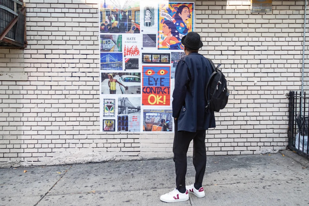 ▲《Papergirl Brooklyn》張貼於布魯克林西部街區日落公園（Sunset Park）的藝術作品。（圖片授權／Photo Credit：Vanessa Hock）